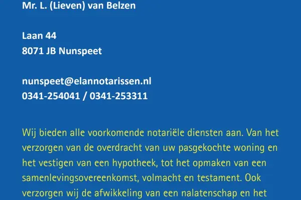 Foto van Elan Notarissen Nunspeet