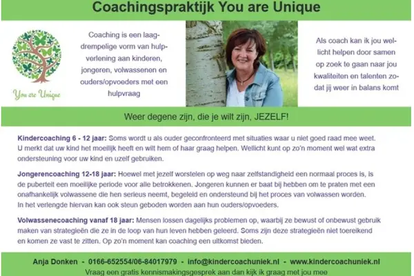 Foto van Kinder & Volwassencoaching Praktijk You are Unique